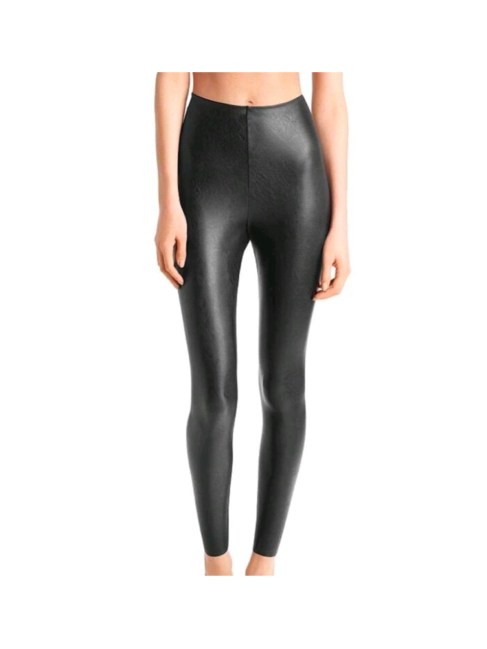Commando Perfect Control Black Faux Leather Leggings S Full Length High Waisted